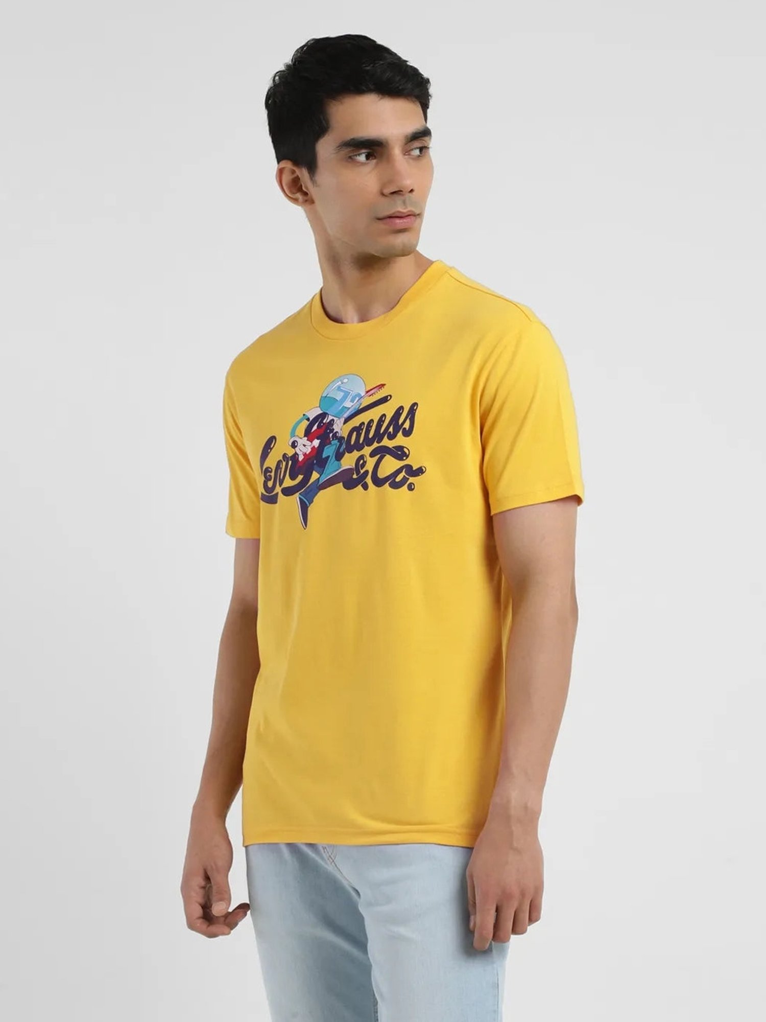 Levi's Yellow Regular Fit Printed T-Shirt