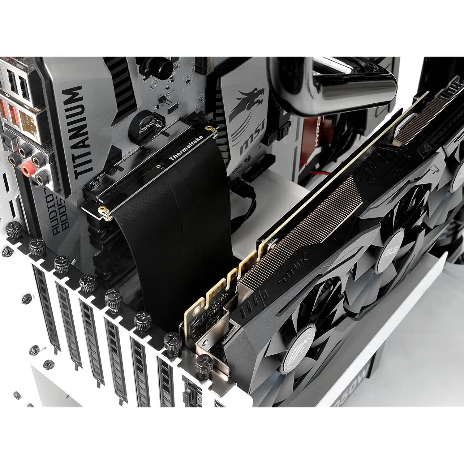 Thermaltake TT Gaming PCI-E x16 3.0 Black Extender Riser Cable 200mm AC-053-CN1OTN-C1