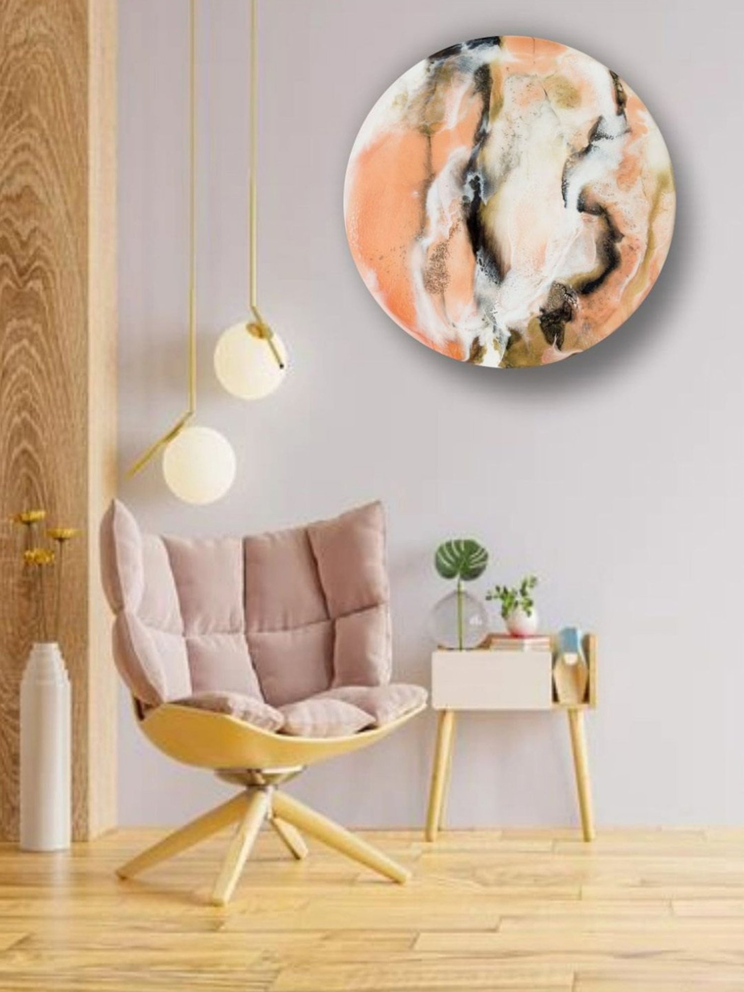 The Art House Abstract Multicolor Canvas Painting