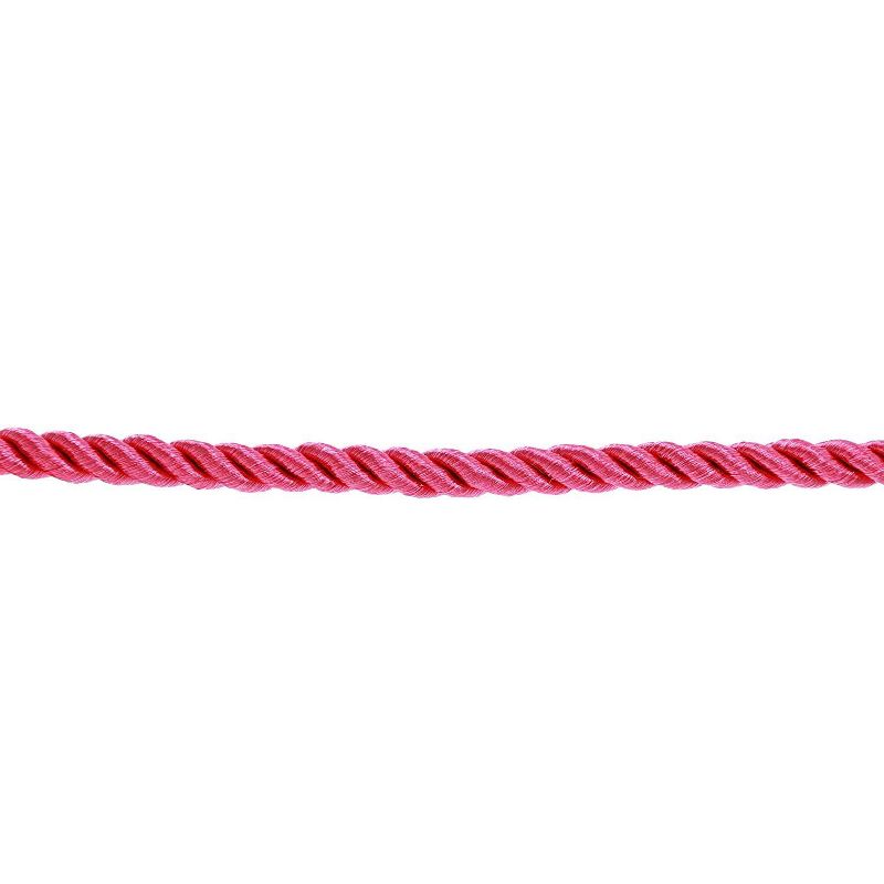 2x Twisted Nylon Rope Rayon Cord Trim Rope DIY Crafts, 0.2 inch x 18 Yards, Pink