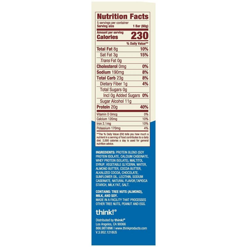 think! High Protein Brownie Crunch Bars - 2.1oz/5ct
