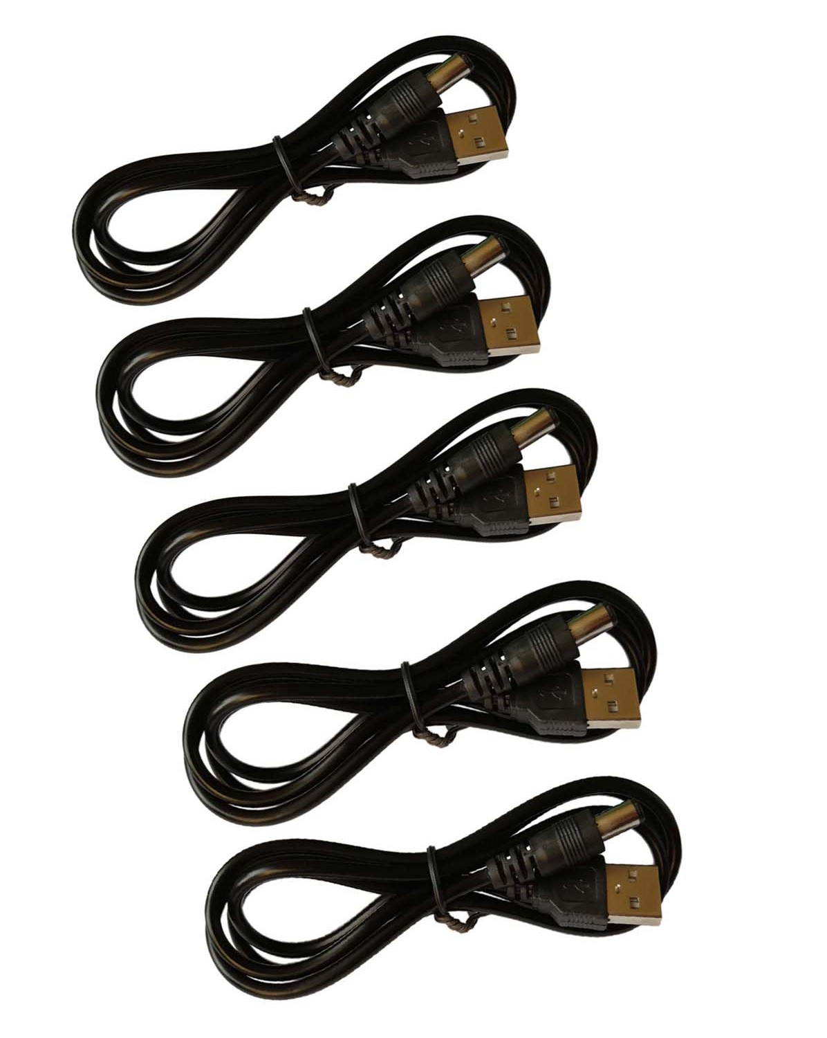 Easyday USB A Male to 5.5mm / 2.1mm 5V 1A DC Barrel Jack Power Charger AC Adapter Cable Connector Cord