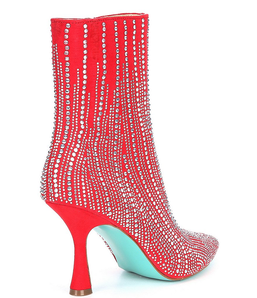 Blue by Betsey Johnson Juelz Rhinestone Booties