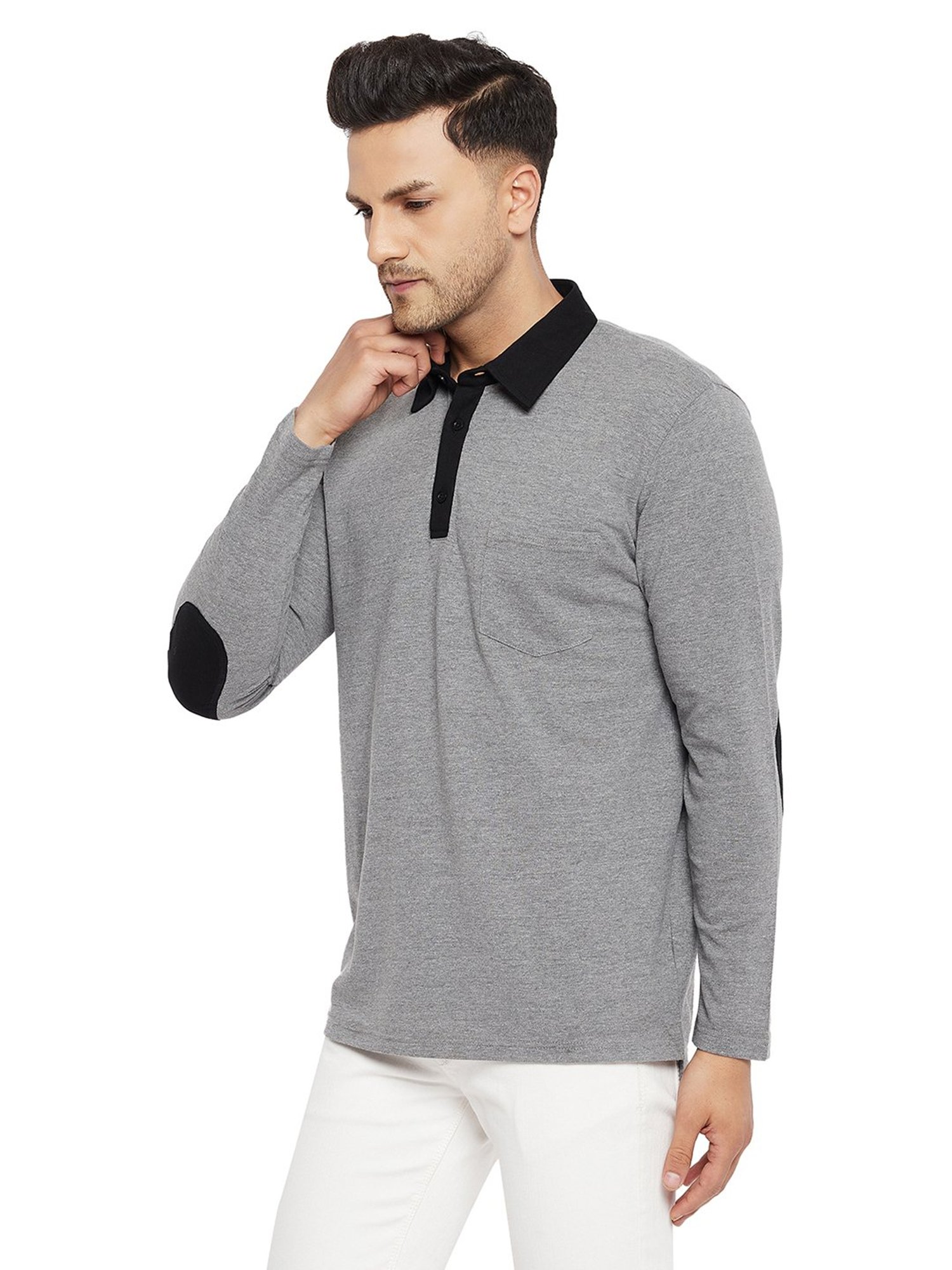 Hypernation Grey Polo T-Shirt