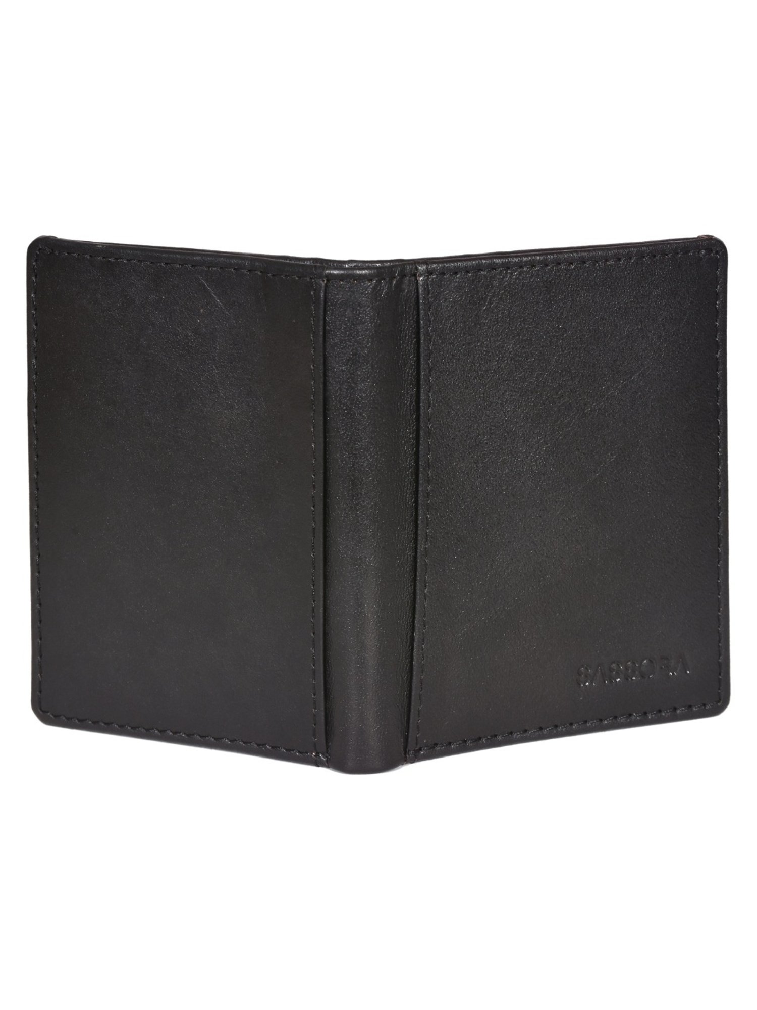 SASSORA JADE Black Leather Bi-Fold Wallet