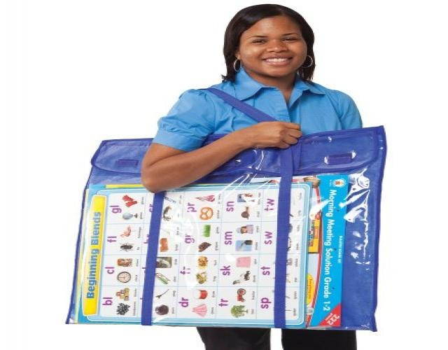 Carson Dellosa Deluxe Bulletin Board Pocket Chart Storage Large Tote Bag
