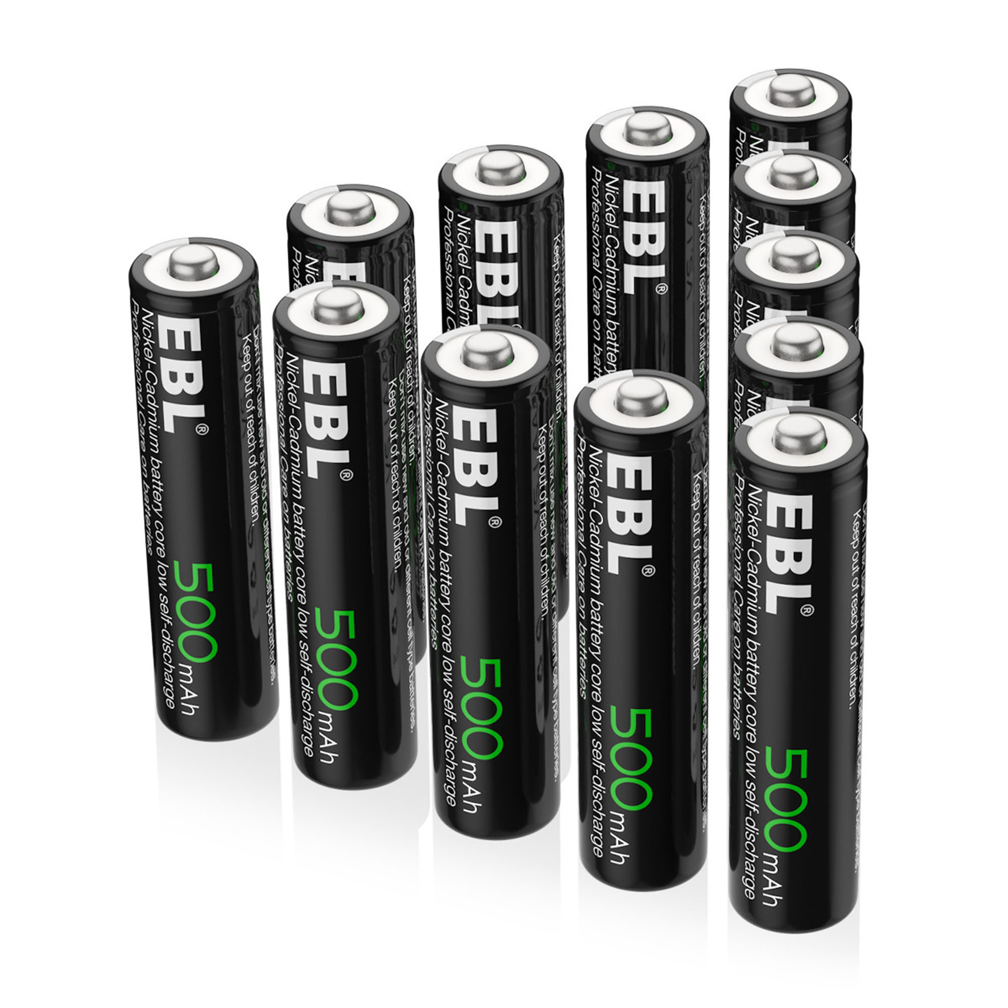 EBL 8 Pcs AAA 1.2V Rechargeable Batteries 500mAh Ni-Cd Battery for TV Keyboards