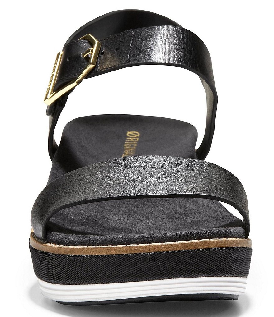 Cole Haan Original Grand Leather Flatform Wedge Sandals