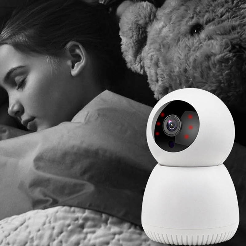 1080P Home Wireless Wifi Surveillance Camera, Mobile Detection, Automatic High-Definition Smart Camera EU Plug