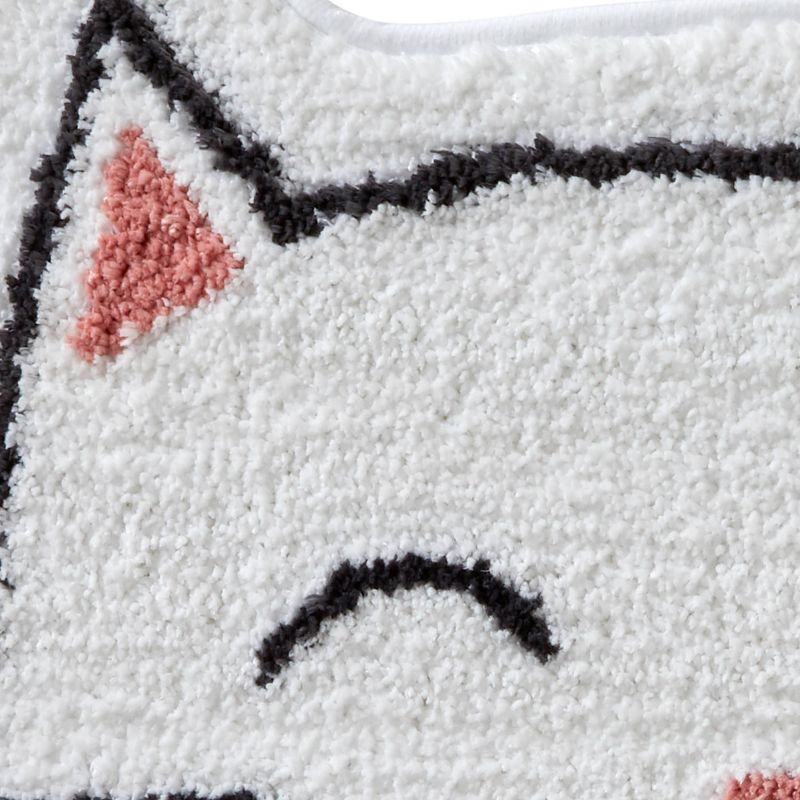 21"x25" Pet Play Cat Bath Rug White/Pink - SKL Home