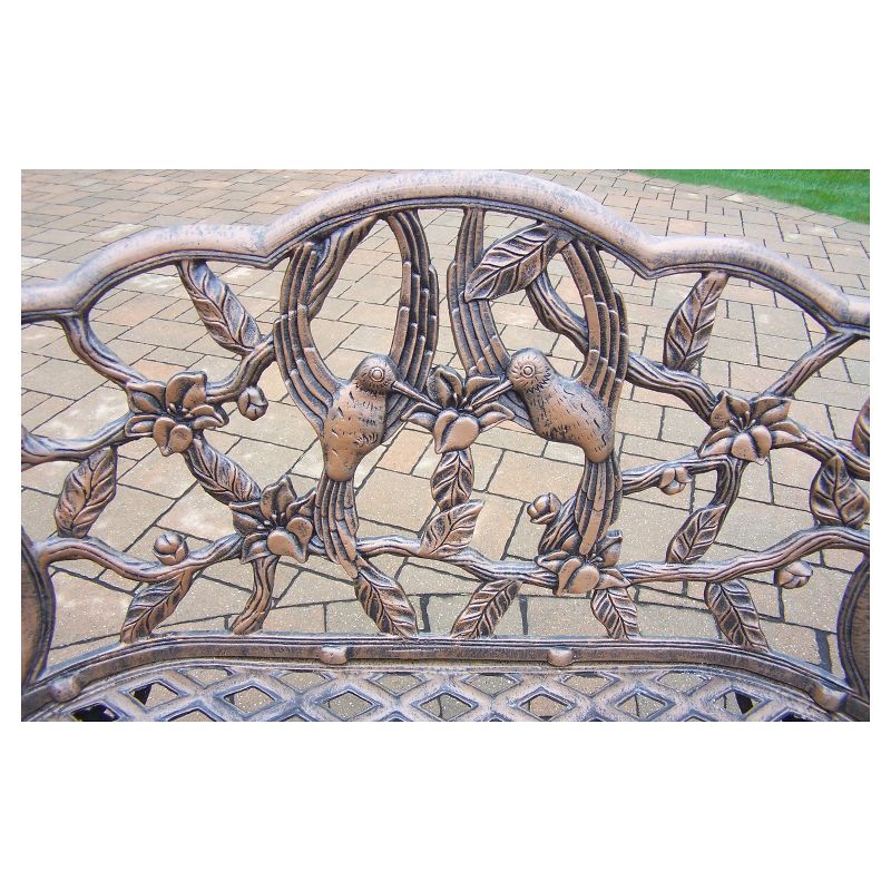 Hummingbird Cast Aluminum Loveseat Bench