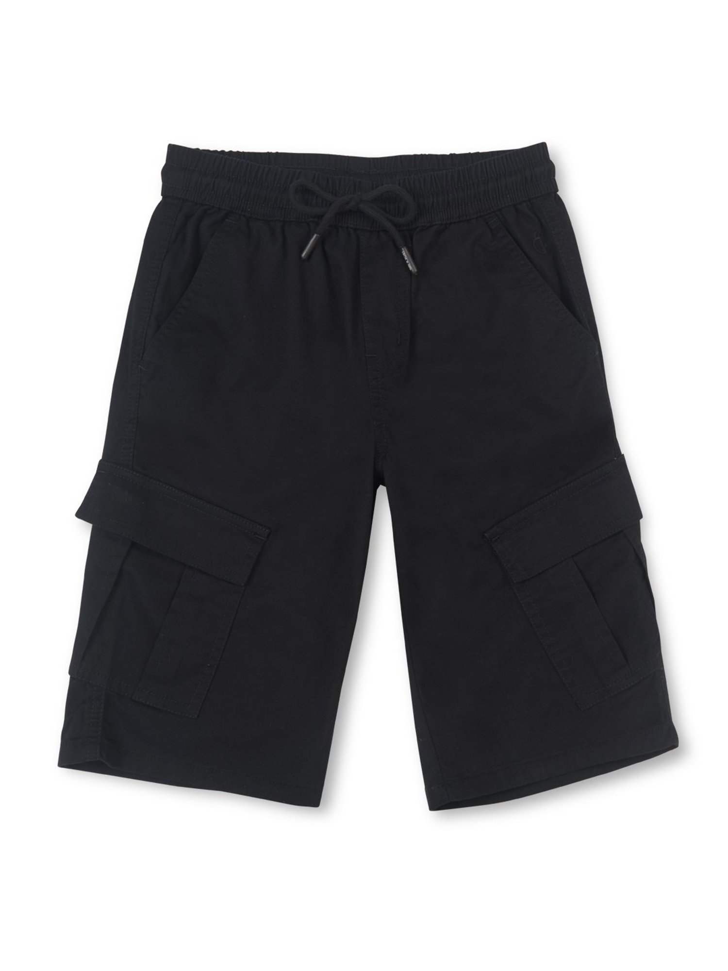 Gini & Jony Kids Black Solid Bermudas