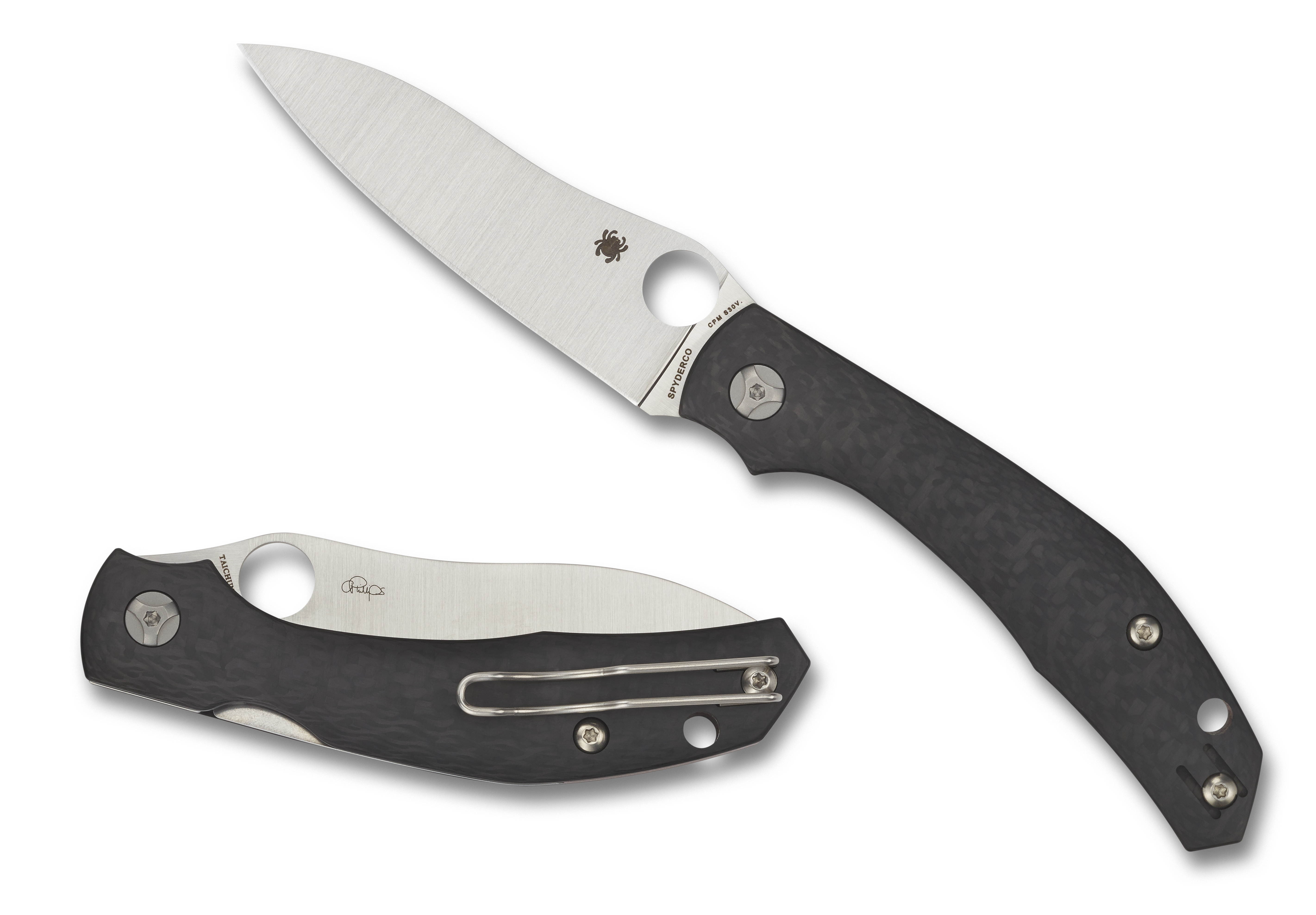 Spyderco Kapara Folder 3.6 in Plain Carbon Fiber Handle