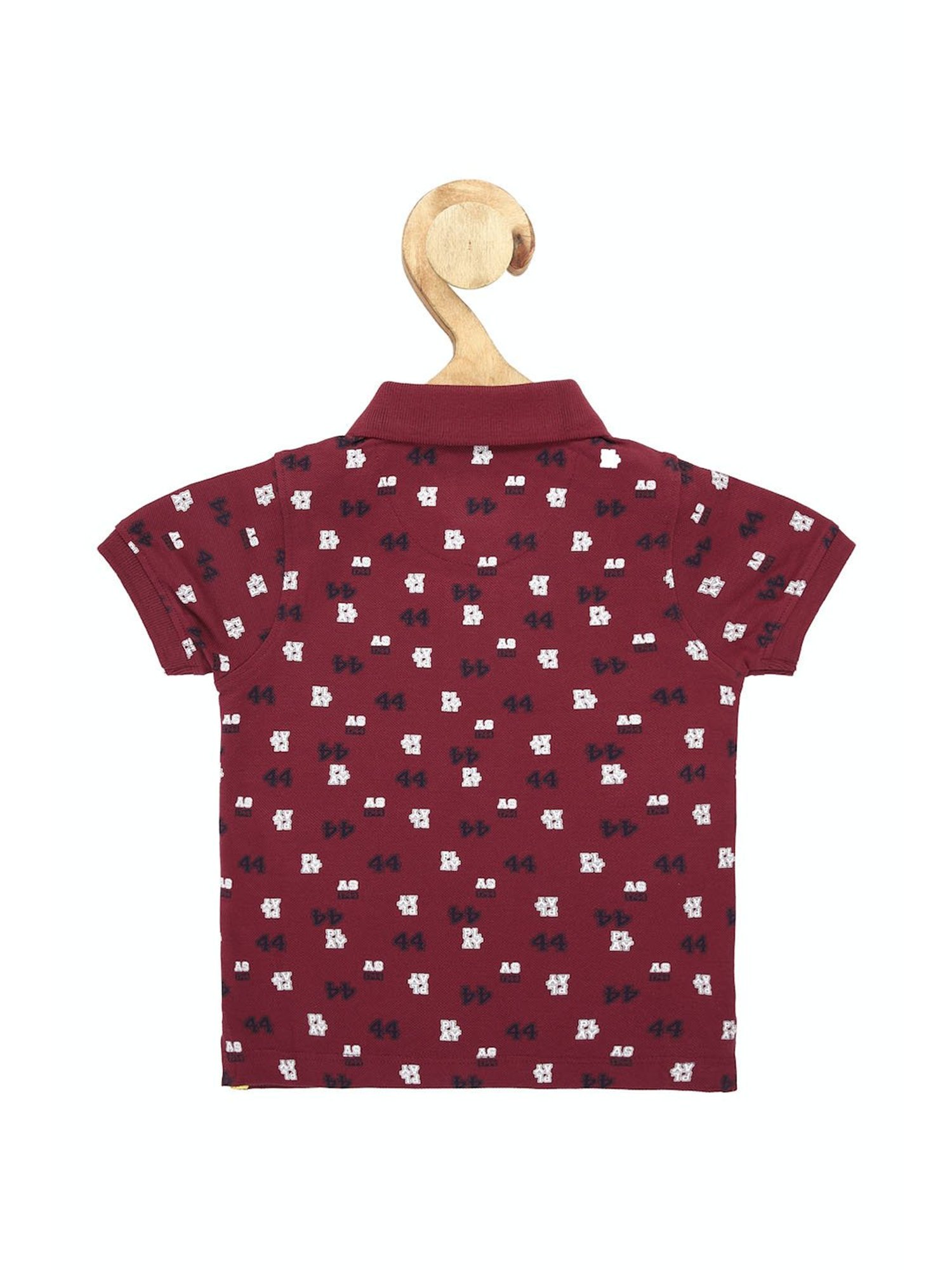Allen Solly Boys Boys Maroon Printed Polo T-Shirt