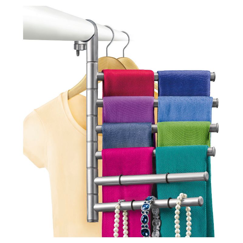 StorageWorks 2+2 Shelves Hanging Closet Organizer Gray