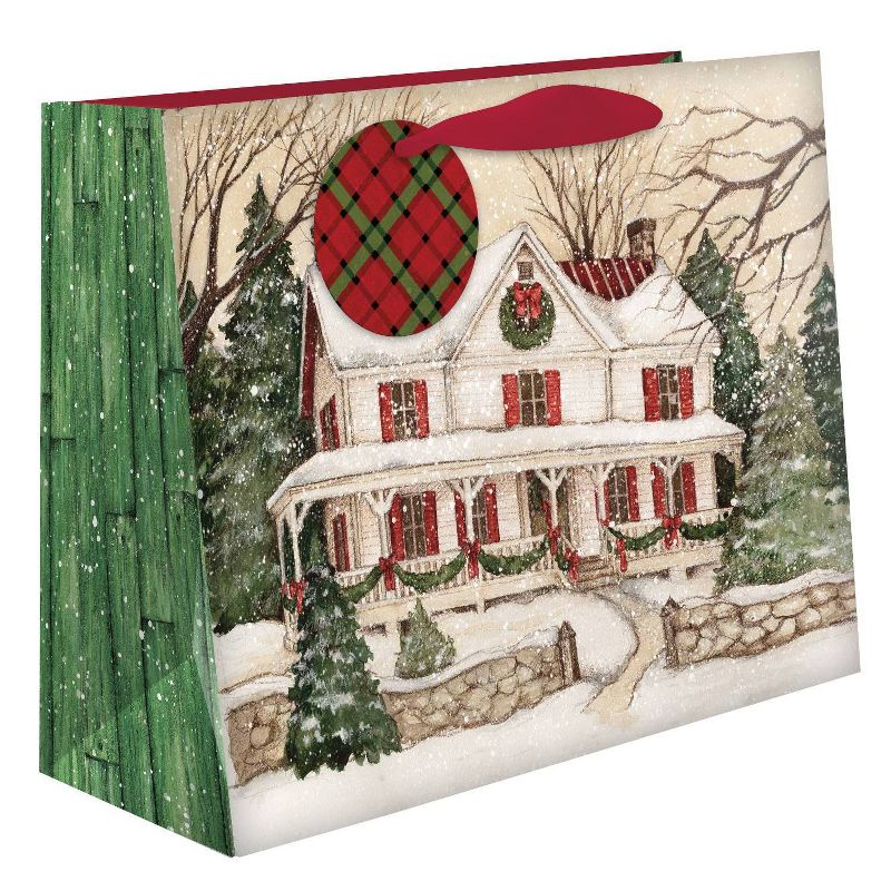 Evergreen Christmas Medium Gift Bag