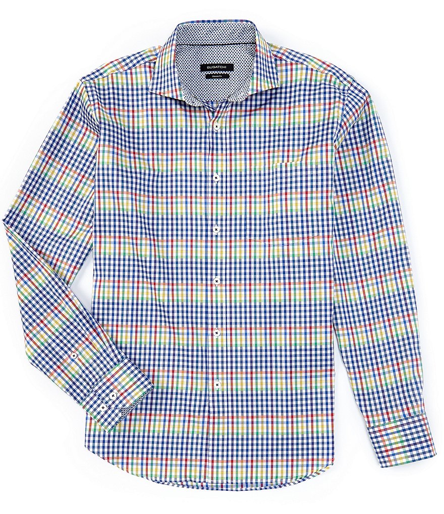 Bugatchi Plaid Long-Sleeve Woven Shirt