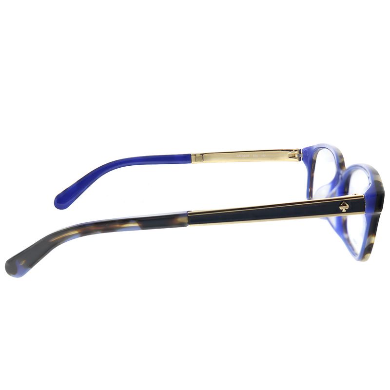 Kate Spade Low Bridge Fit  S5A Womens Rectangle Eyeglasses Blue Havana 53mm