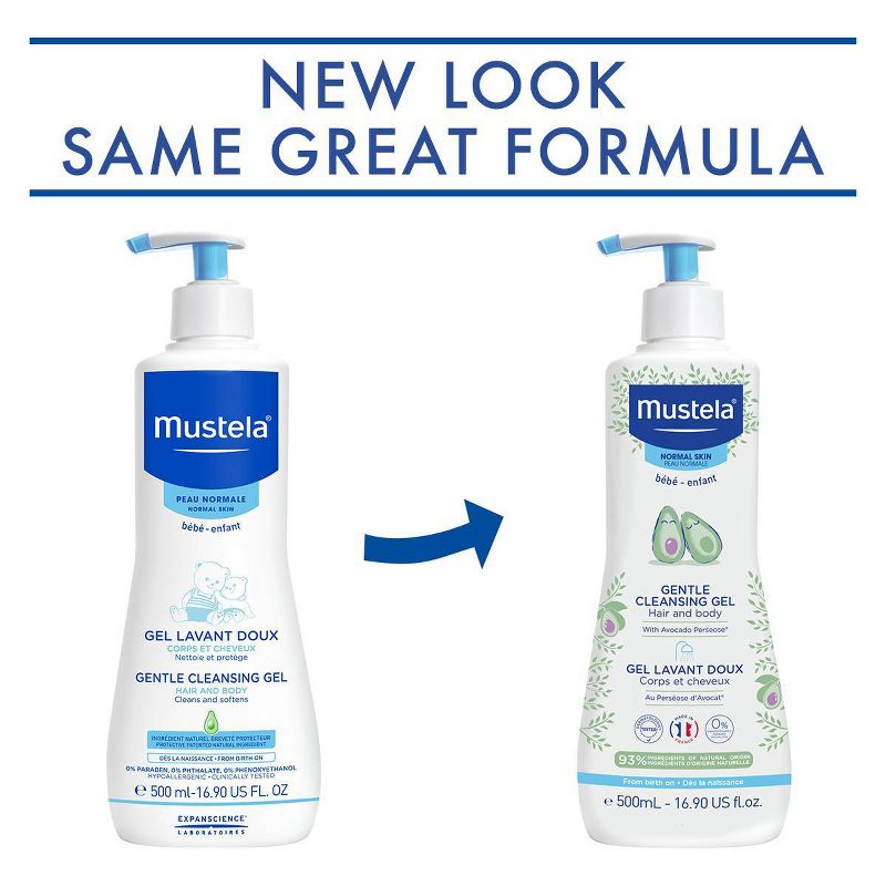 Mustela Organic Cleansing Gel with Olive Oil and Aloe - 13.5 fl oz