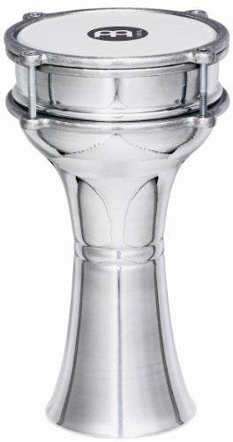 meinl percussion he101 plain aluminum darbuka with synthetic head, 5 7/8inch