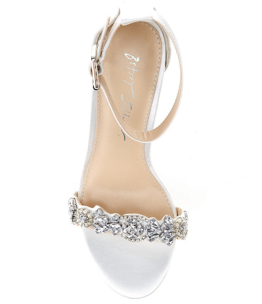 Blue by Betsey Johnson Erin Rhinestone Embellished Ankle Strap Dress Sandals