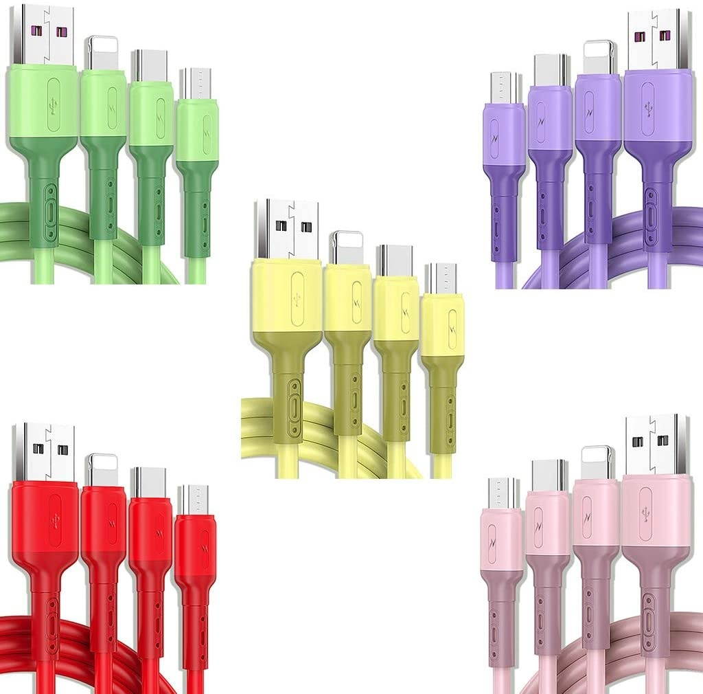 EVERY-BOBO Multi Charger Cable 1.2m 3 in 1 Multiple USB Cable Connector USB Multiple Charg