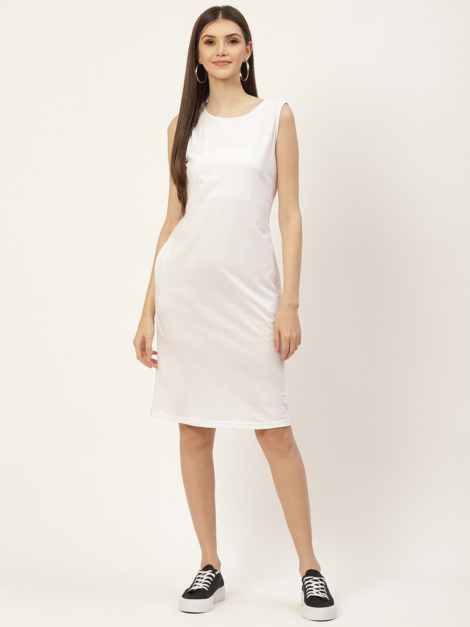BRINNS White Midi A Line Dress
