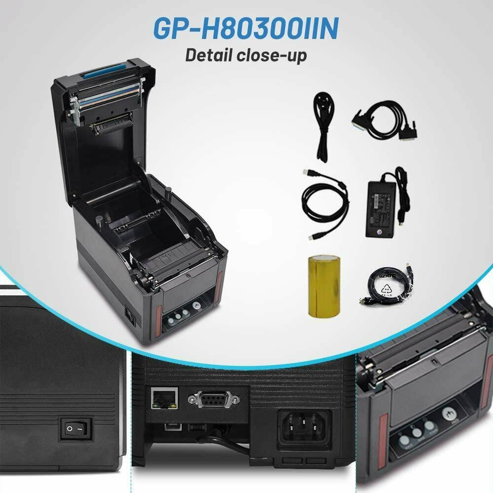 Direct Thermal shipping Label Barcode Printer Compatible with ESC/POS Printing