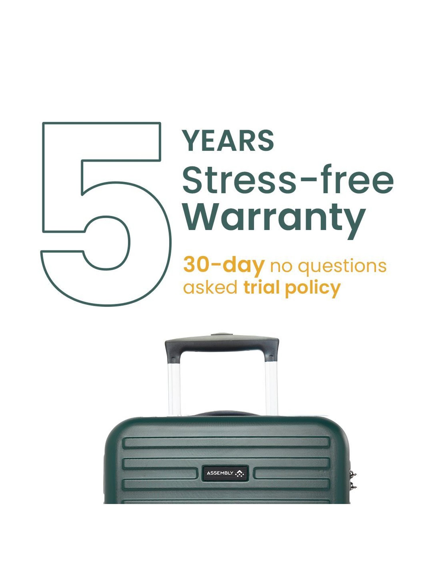 Assembly Green Textured Trolley Bag Pack of 2 - 20 inch & 24 inch