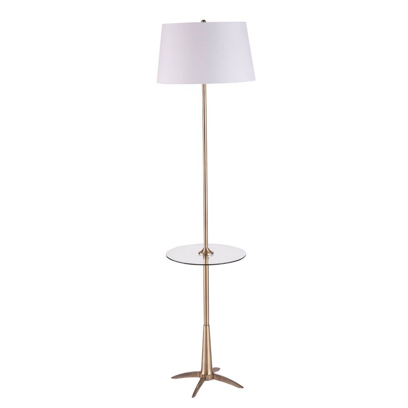 Perglade Floor Lamp with Shelf (Includes Light Bulb) Antique Brass - Southern Enterprises