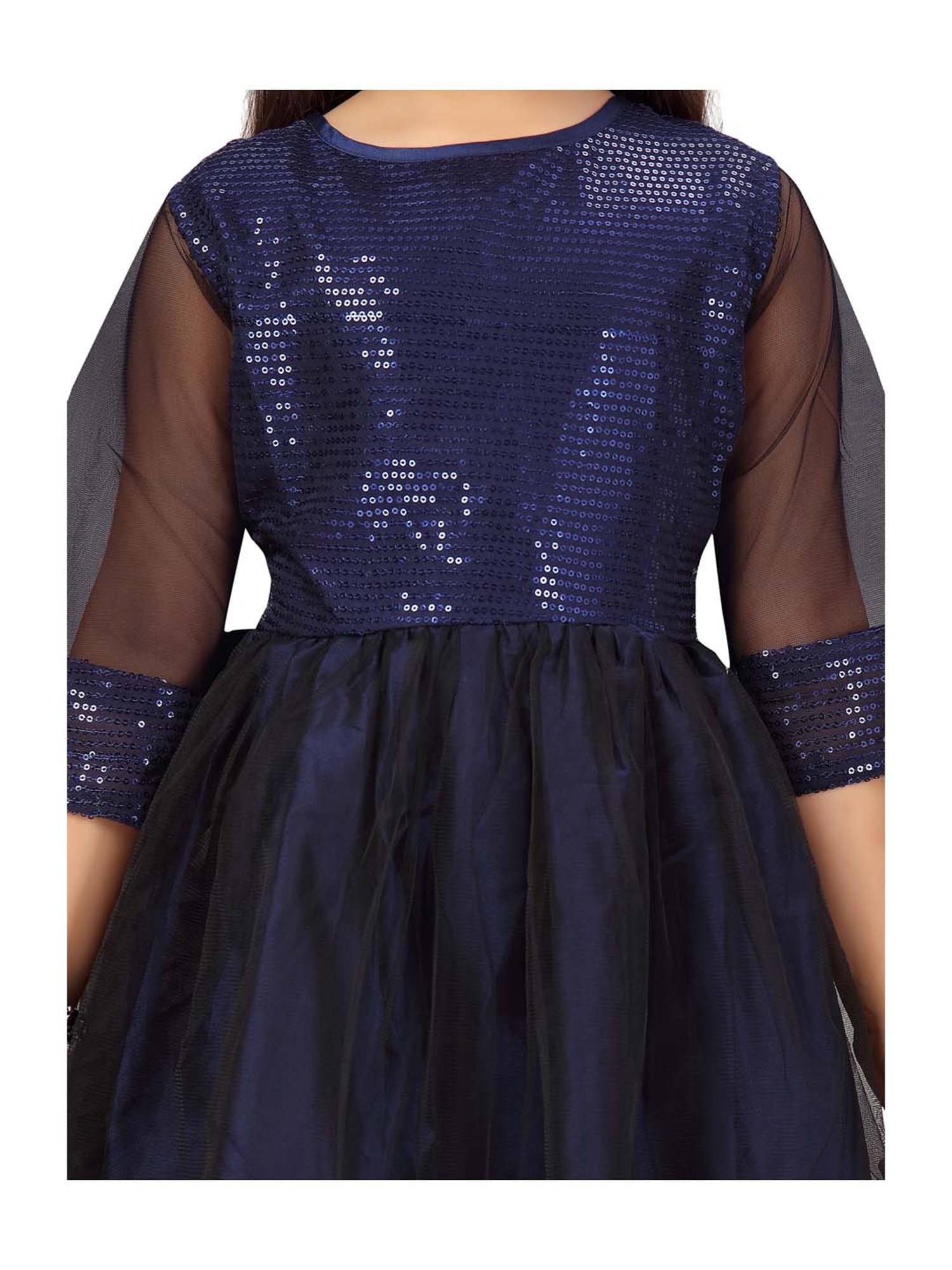 Aarika Kids Navy Embellished Frock