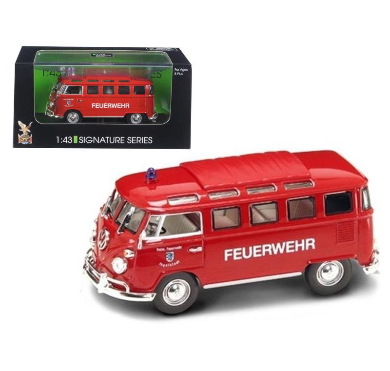 1962 Volkswagen Microbus Police Fire Department 1/43 Diecast Car Model by Road Signature