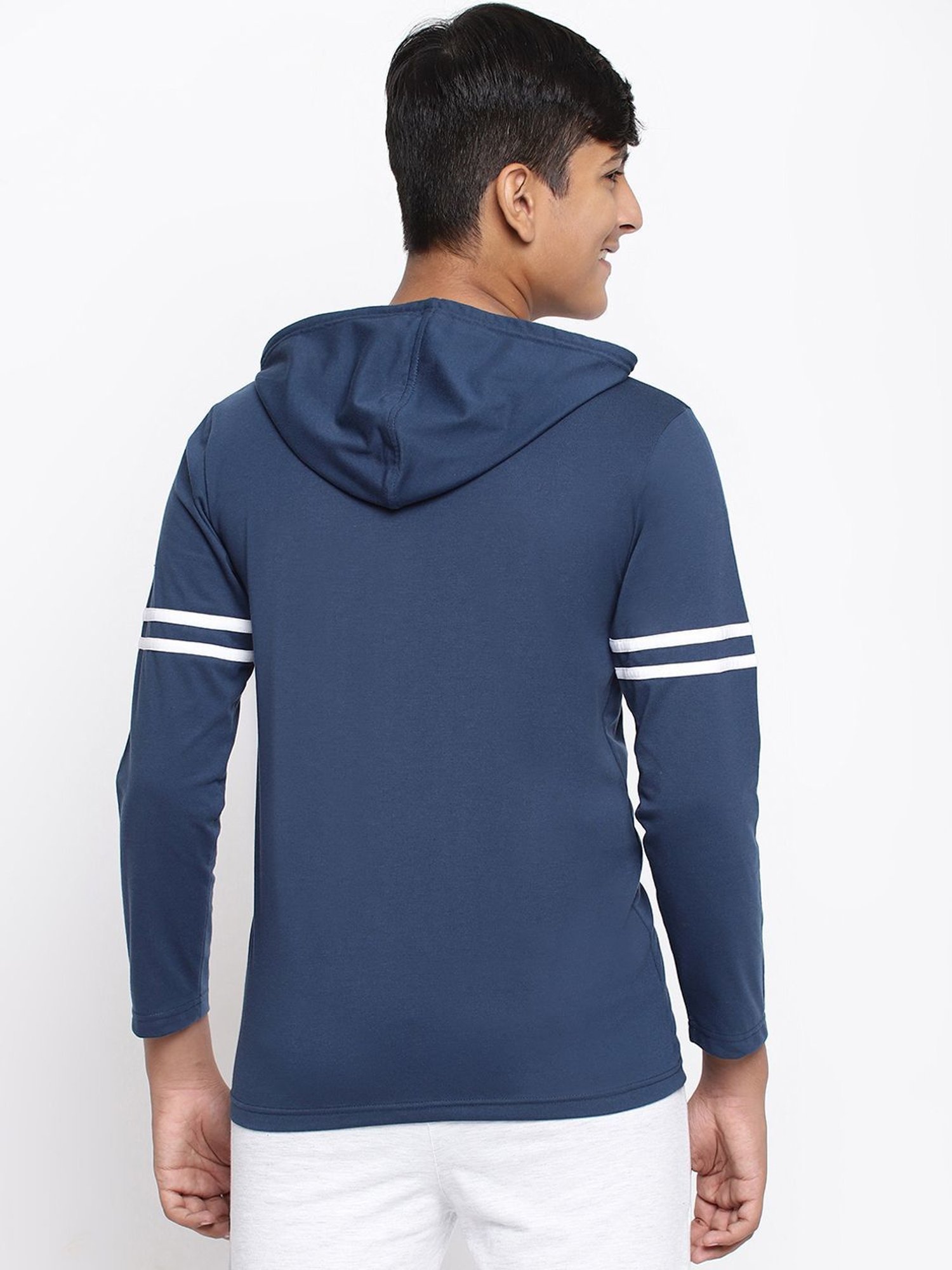 Lil Tomatoes Kids Blue Printed Full Sleeves T-Shirt