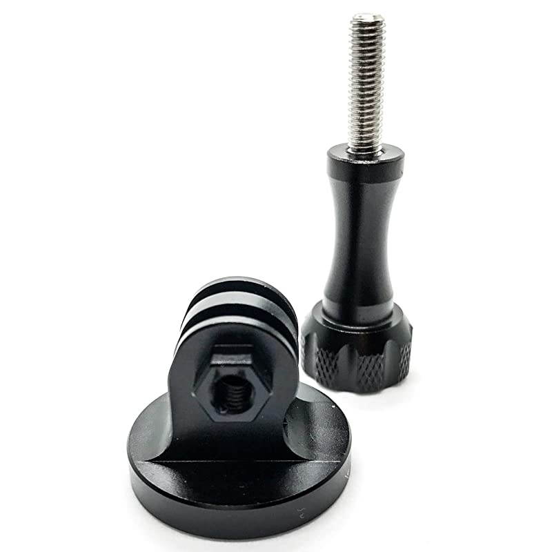 Aluminum Alloy CNC Metal GoPro Tripod Adapter/Monopod Mount with Aluminum CNC Thumbscrew for GoPro Max, GoPro Hero 9, Go Pro Hero 8, 7, 6, 5, 4, and DJI Osmo Action