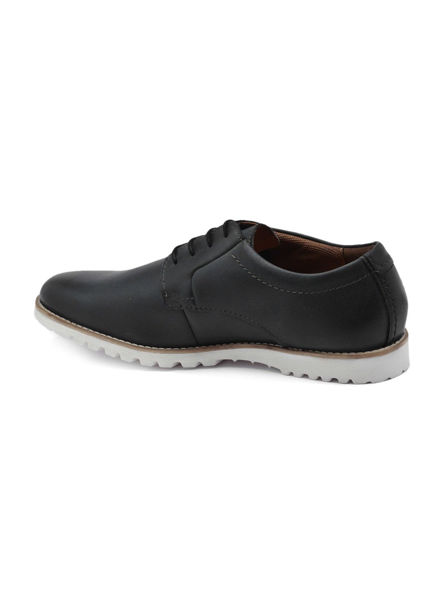 Ruosh Men's Black Derby Shoes