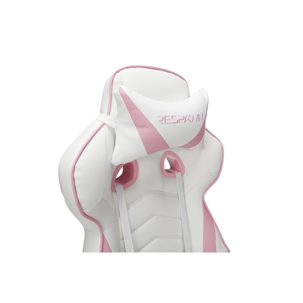 RESPAWN 110 Racing Style Gaming Chair, Reclining Ergonomic Leather Chair with Footrest, in White (RSP-110-WHT)