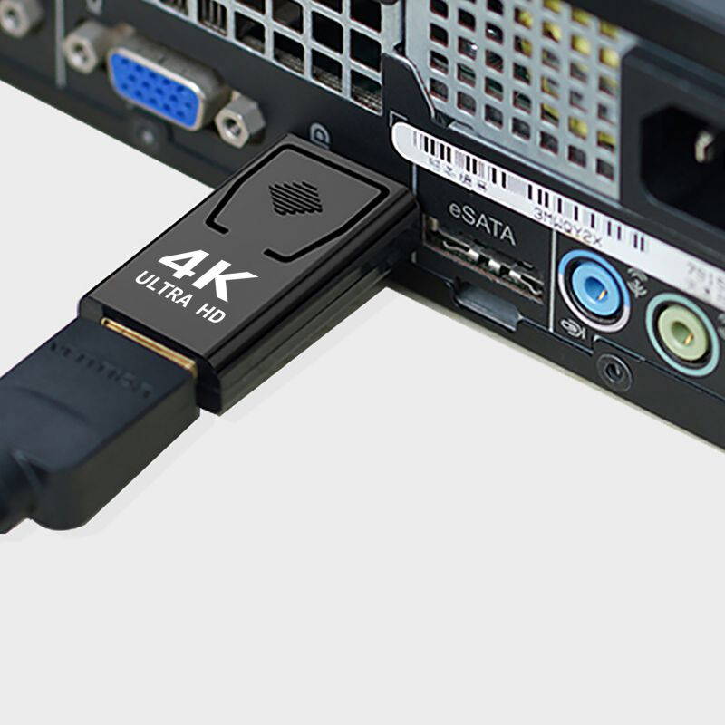 DisplayPort to HDMI Adapter 4K Gold Plated DP to HDMI Converter Male to Female 1.4V Black