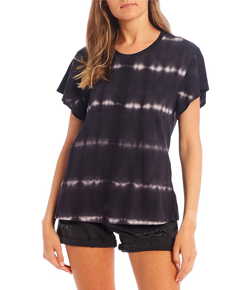 Double Zero Horizontal Tie-Dye Short Sleeve Tee