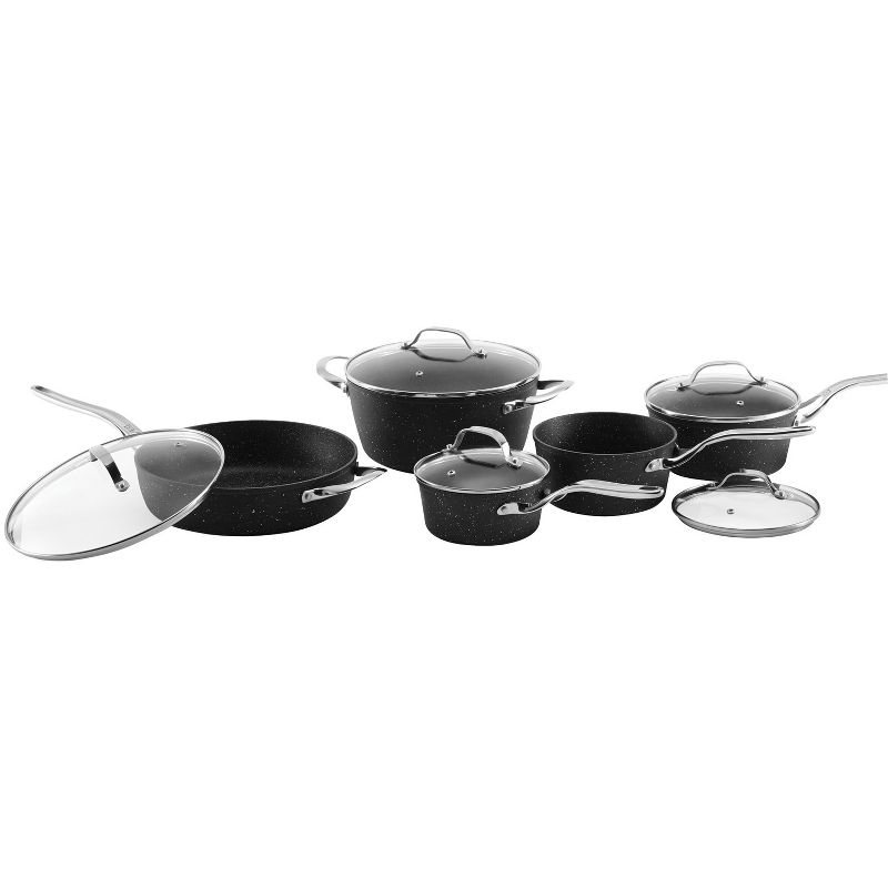 Starfrit The Rock 10Pcs Cookware Set - Black