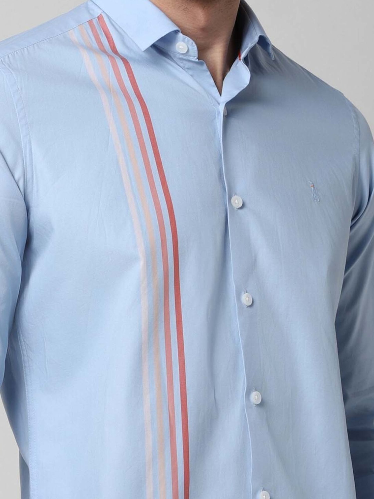 Simon Carter London Blue Stripes Slim Fit Shirt