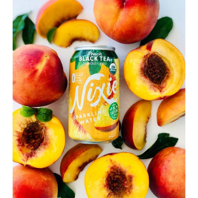 Nixie Peach Black Tea Sparkling Water - 8pk/12 fl oz Cans