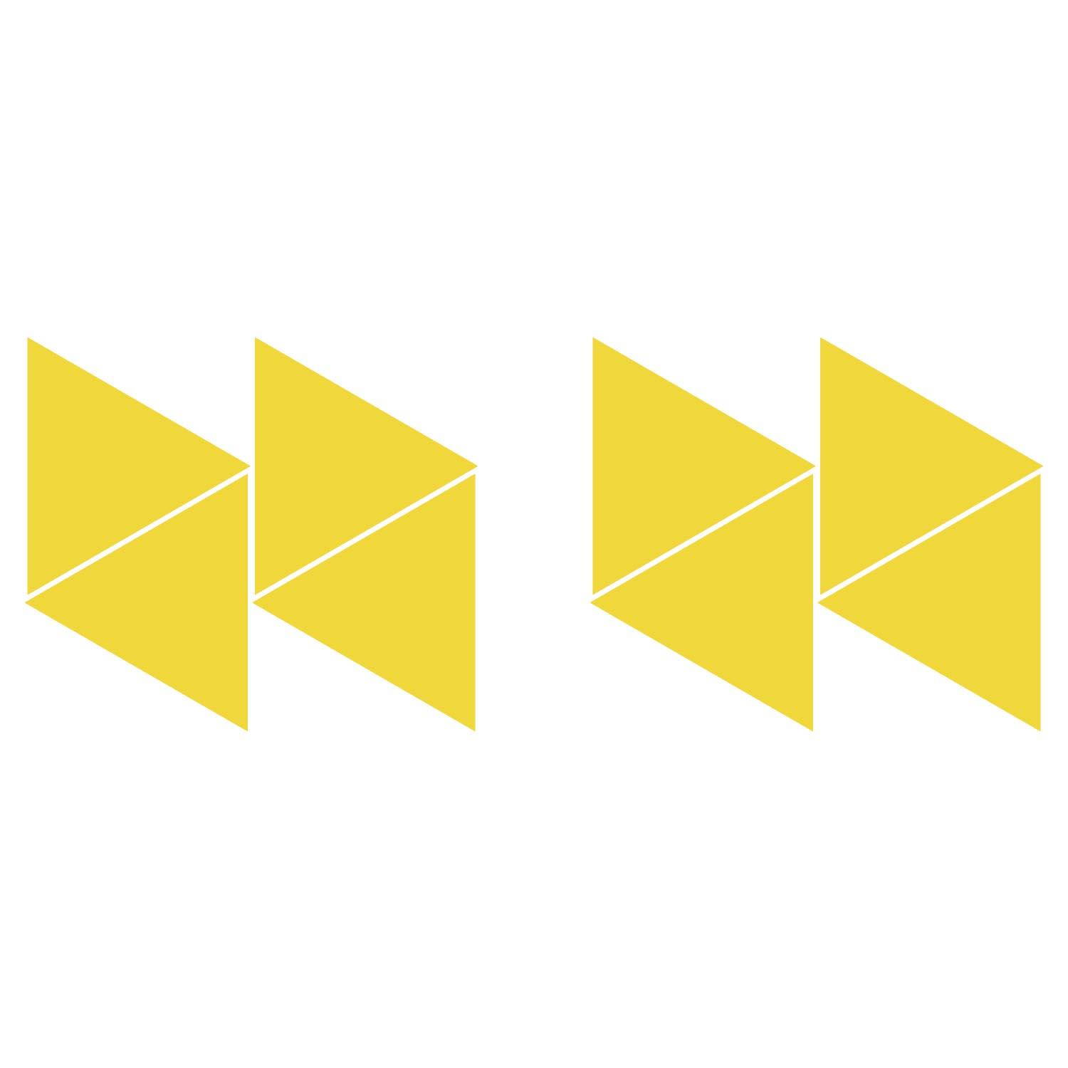 LiteMark 2 Inch Black Removable Triangle Decals - Pack of 84