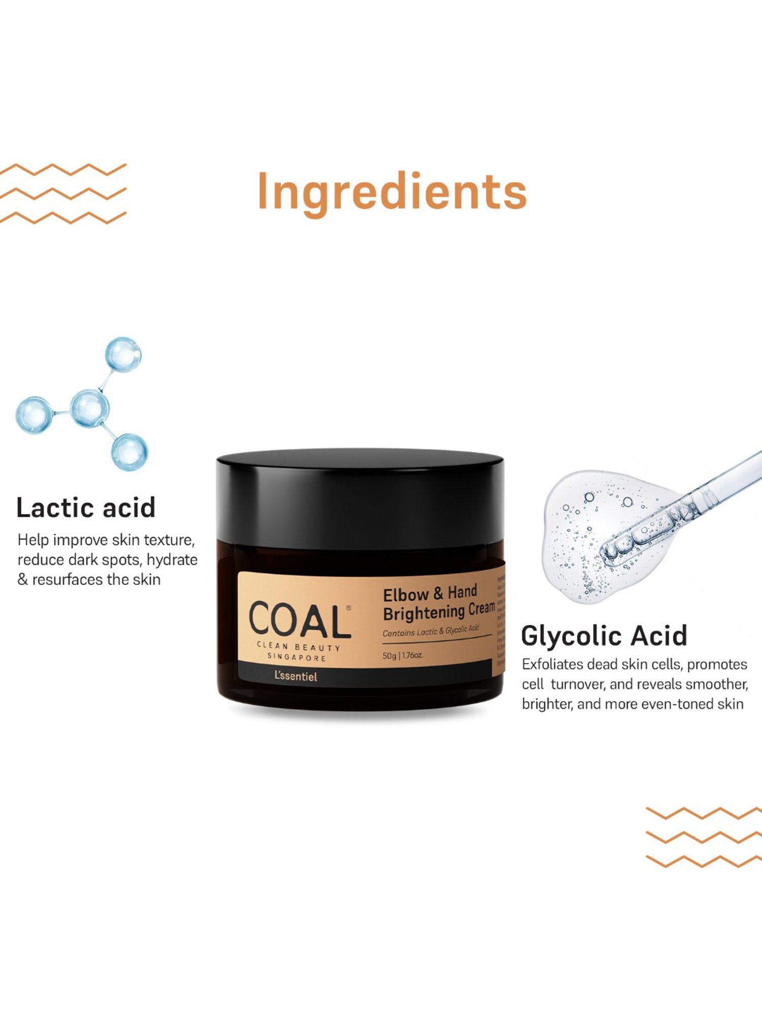 COAL Clean Beauty Elbow & Hand Brightening Cream - 50 gm