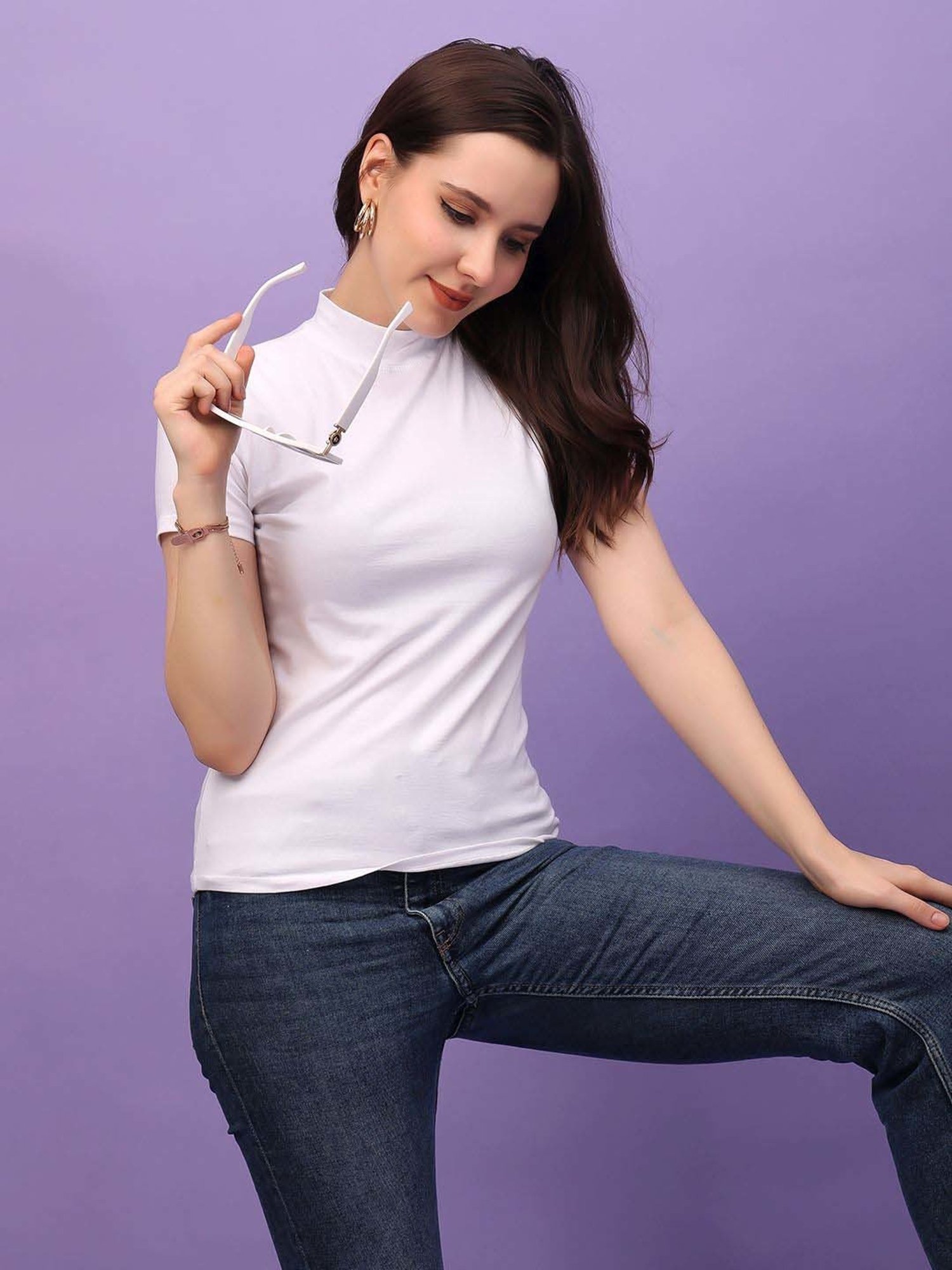 Cation White Plain Top