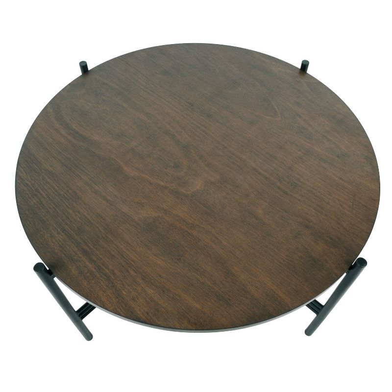 Round Coffee Table Chestnut/Black - Silverwood