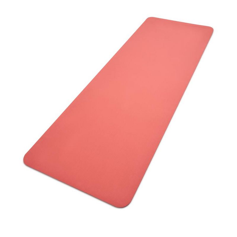 Adidas ADYG-10100PK Universal Exercise Roll Up Slip Resistant Fitness Pilates and Yoga Mat, 8mm Thick, Glow Pink
