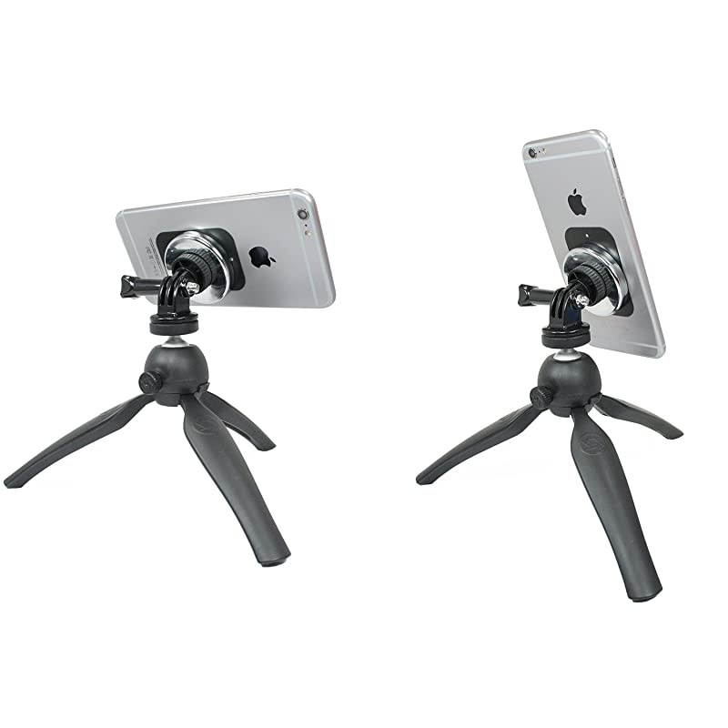 Gear Universal Magnetic Phone Mount and Heavy Duty Tripod Mount Your Phone via Magnetic Mount and Metallic Plate to This Tripod Setup for ing Strong Hold