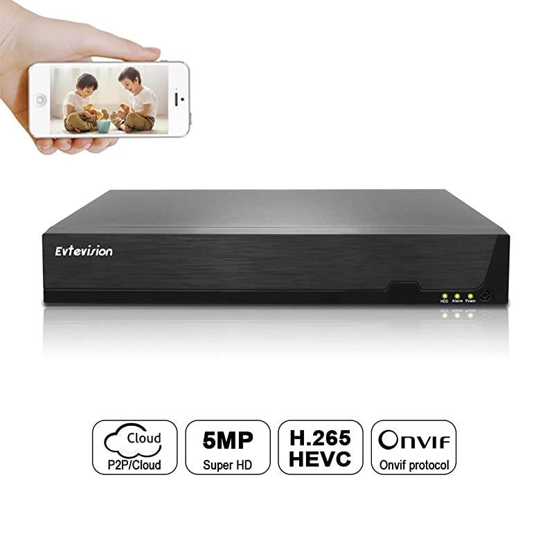 16CH 5MP Network Video Recorder 16 Channel CCTV Security NVR, Support Onvif,Easy Remote View,Motion Detection,HD Output(Hard Disk is Not Included)