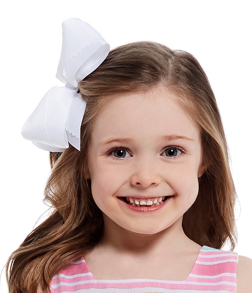 Copper Key Patterned Sparkle and Grosgrain Overlay King Bow