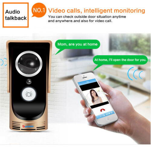 Wireless WiFi Video Doorbell Phone Door Ring Intercom Camera PIR Motion Detect